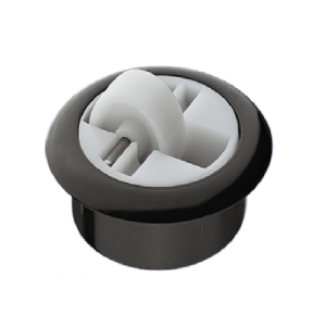 rueda de guía plástico negra 54mm