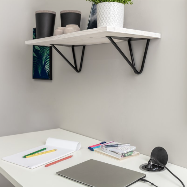 Soporte Balda Negro Mate 18X16CM - Imagen 4