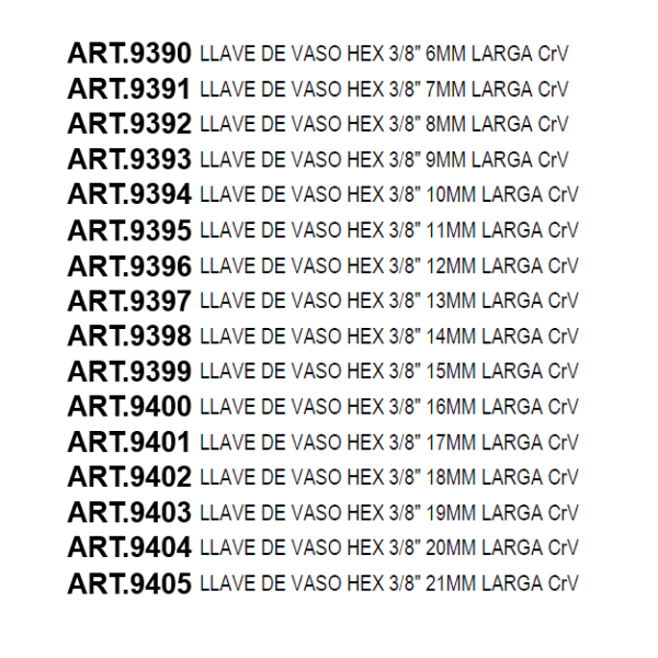 Llaves Vaso Hexagonales 3/8″ - Imagen 2