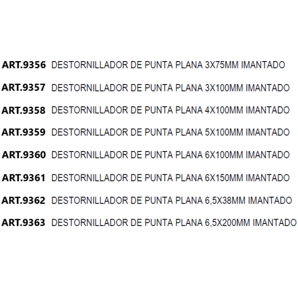 Destornillador Punta Plana Imantado - Imagen 2